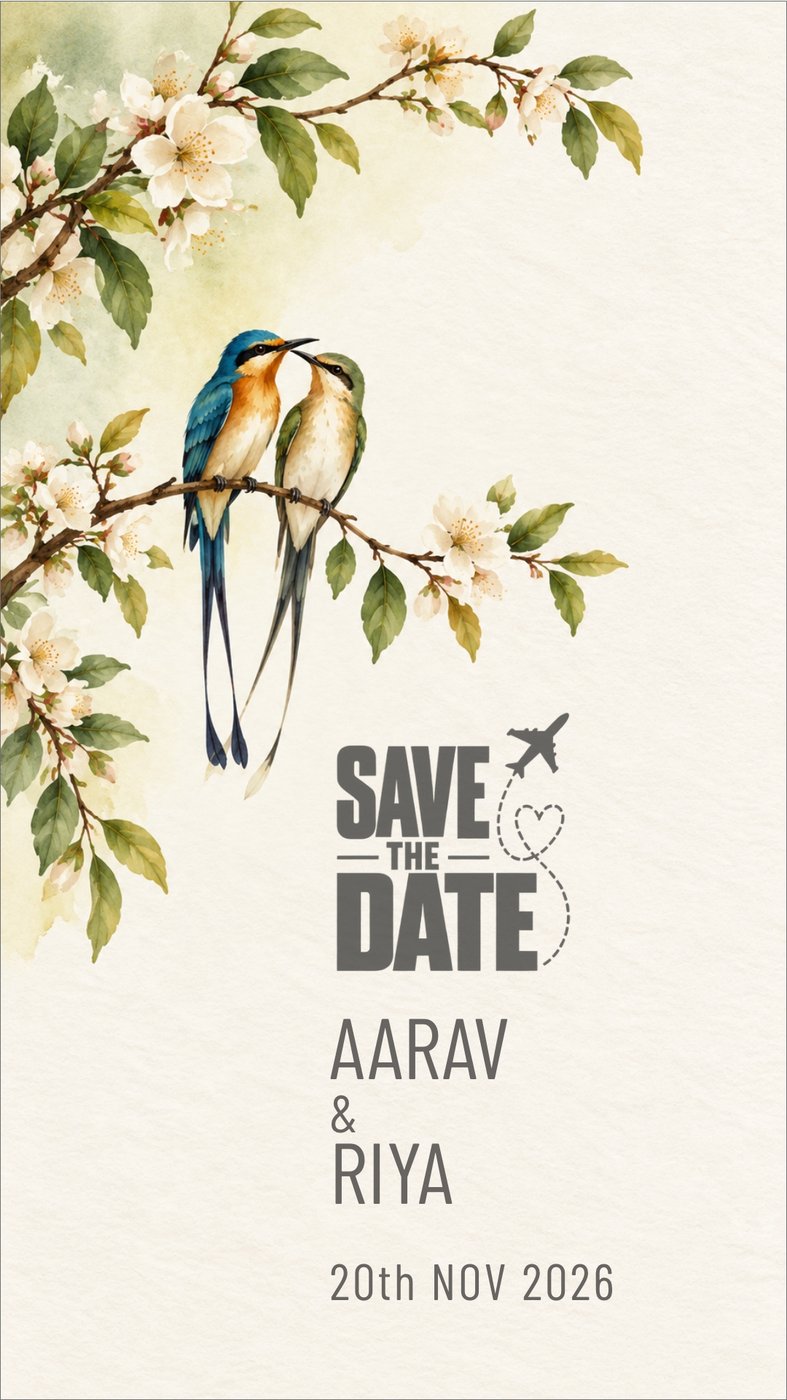 Wanderlust wedding website template by Indivites